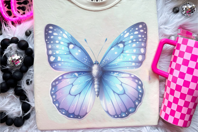 Blue Butterflies Clipart Bundle - CraftNest - Digital Crafting and Art