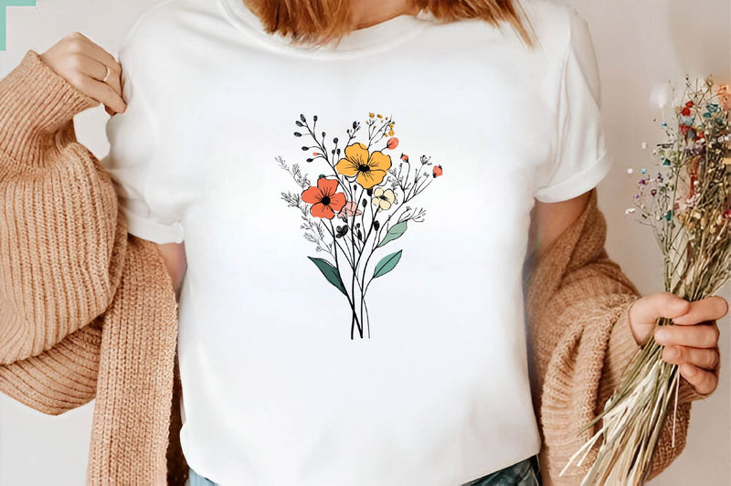 Black Wildflower Clipart Bundle - CraftNest - Digital Crafting and Art