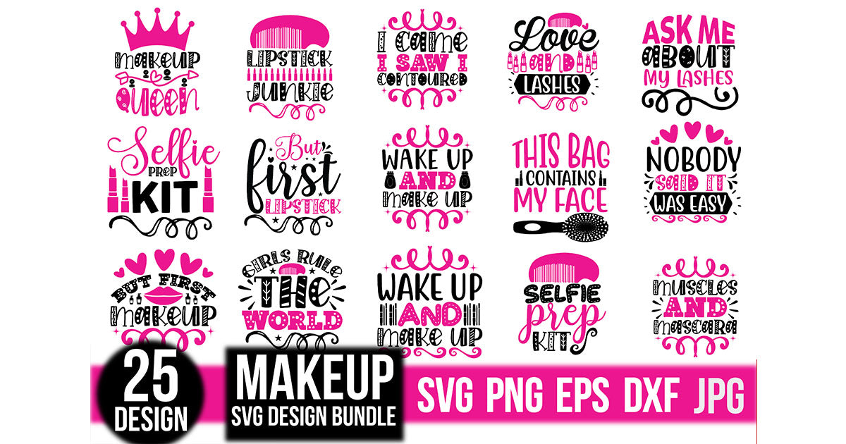 Makeup SVG Bundle 9 - CraftNest - Digital Crafting and Art
