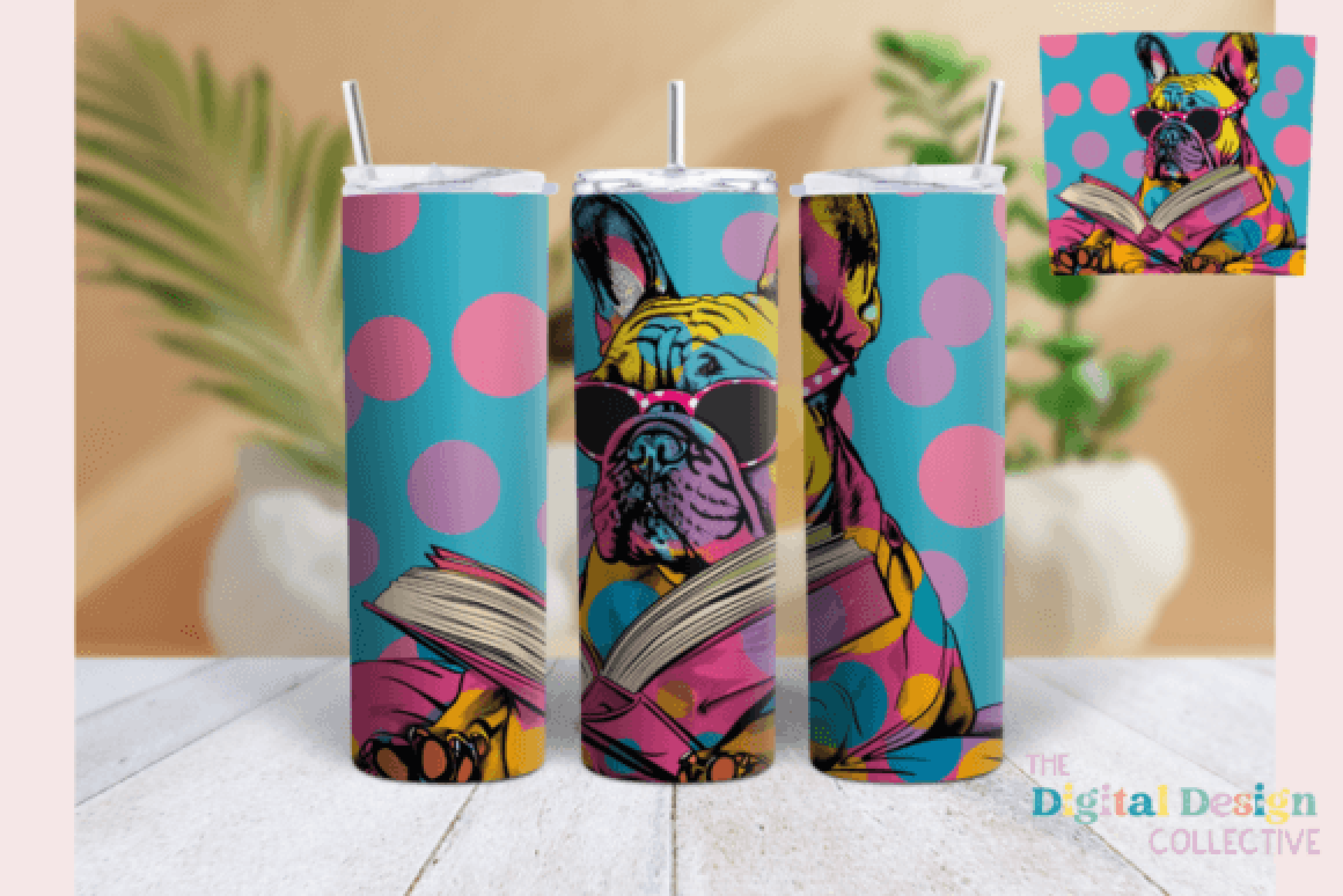 Skinny French Bulldog Tumbler Wrap Bundle