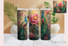 Peony Peacock Skinny Tumbler Wrap Bundle
