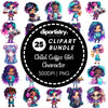 Chibi Girl Coffee Charakter Clipart
