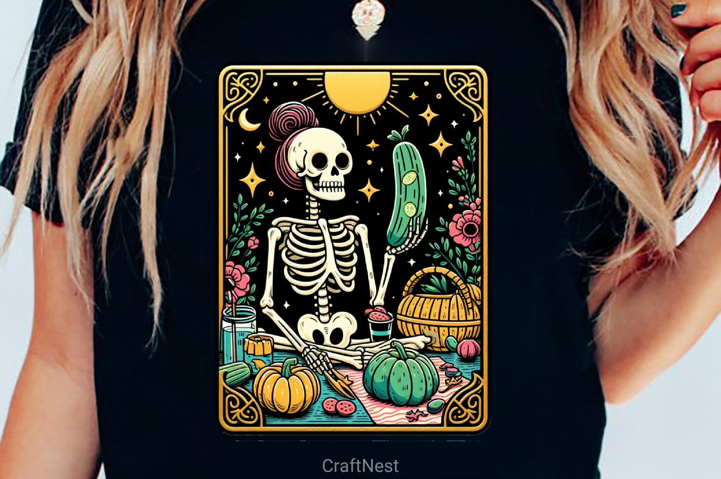 Funny Gardening Skeleton Tarot Card Clipart Bundle - CraftNest - Digital Crafting and Art