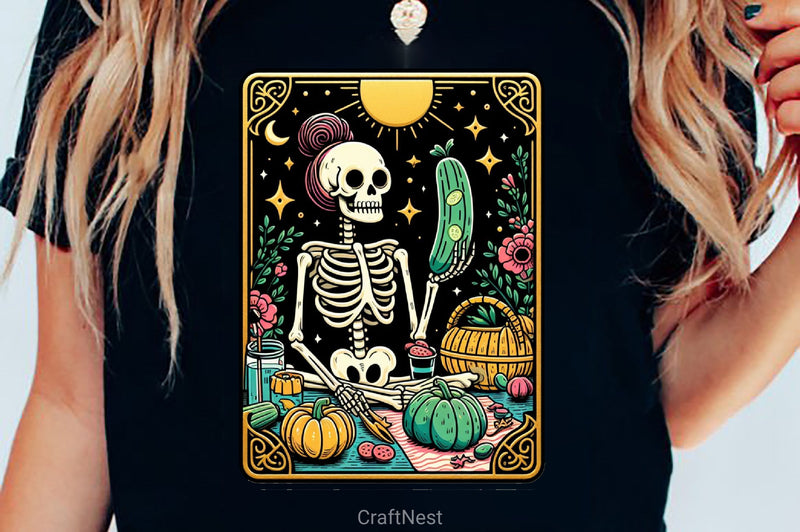 Funny Gardening Skeleton Tarot Card Clipart Bundle - CraftNest - Digital Crafting and Art