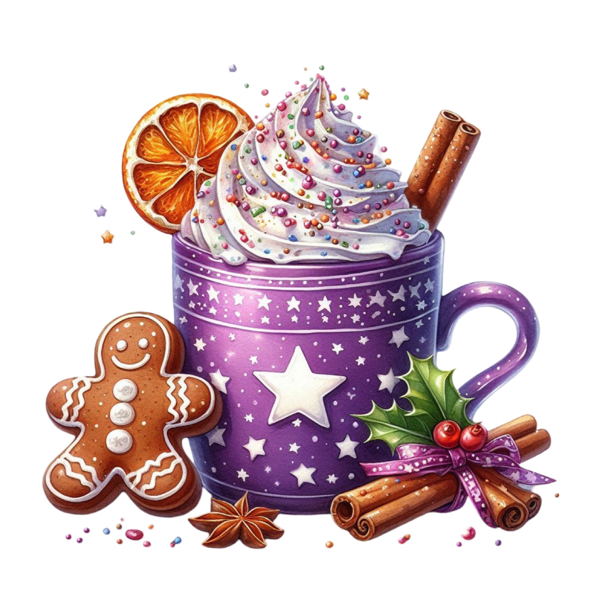 Christmas Coffee Gingerbread Clipart Bundle - CraftNest - Digital Crafting and Art