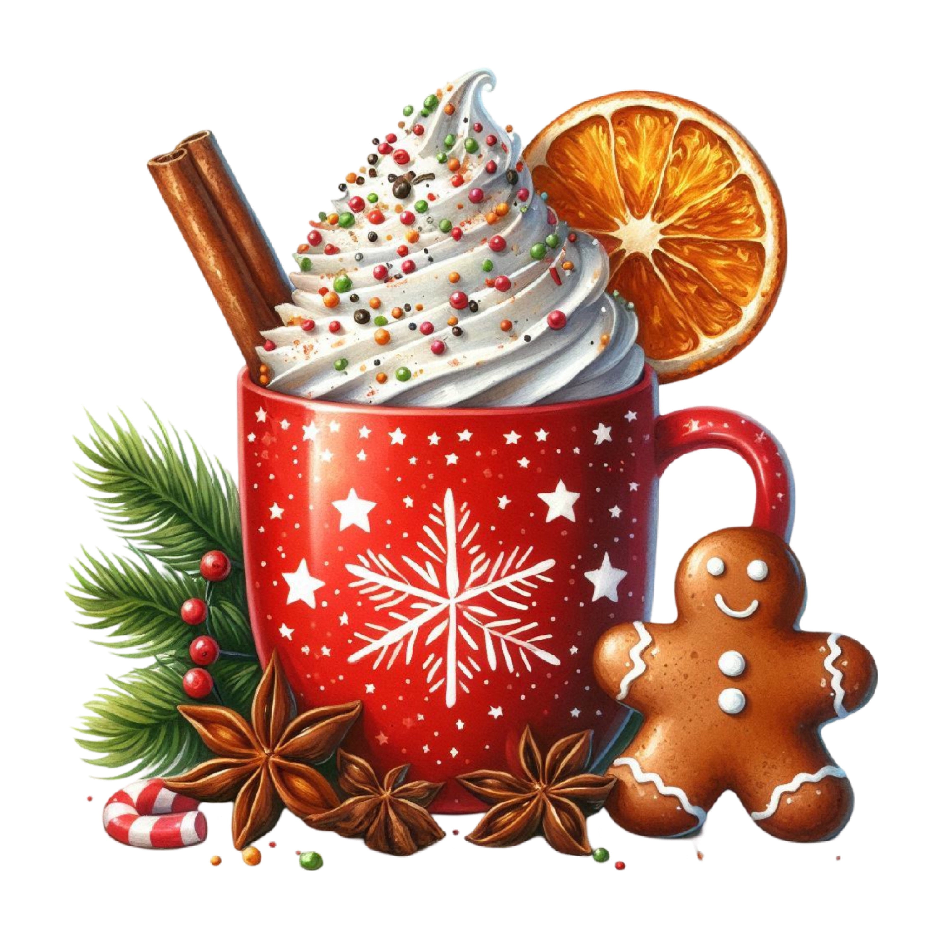 Christmas Coffee Gingerbread Clipart Bundle - CraftNest - Digital Crafting and Art