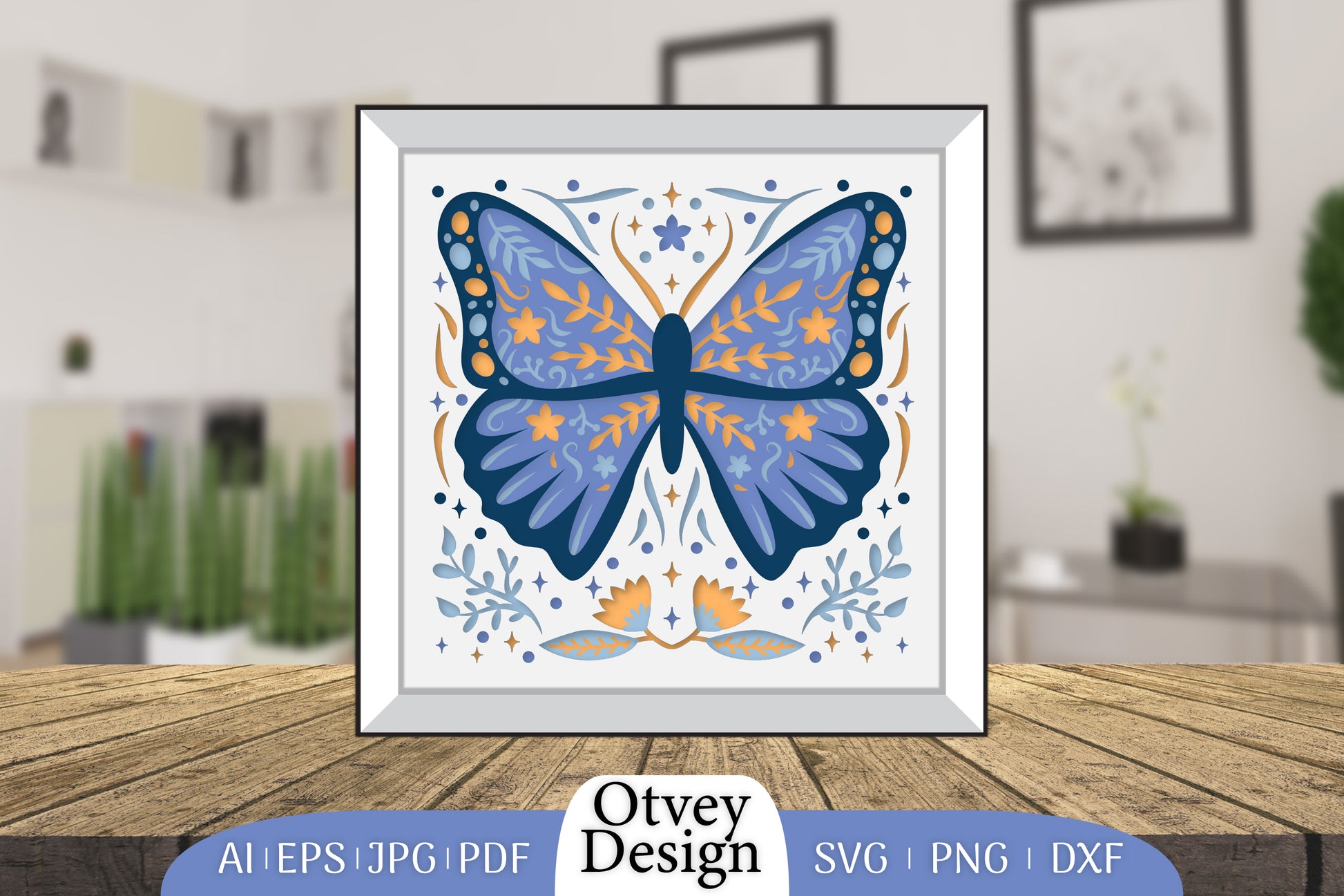 Butterfly Folk Art 3D Shadow Box SVG Bundle 2 - CraftNest - Digital Crafting and Art