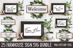 25 Farmhouse Sign SVG Bundle - CraftNest - Digital Crafting and Art