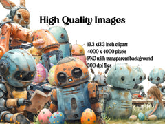 Robot Easter Clipart - CraftNest