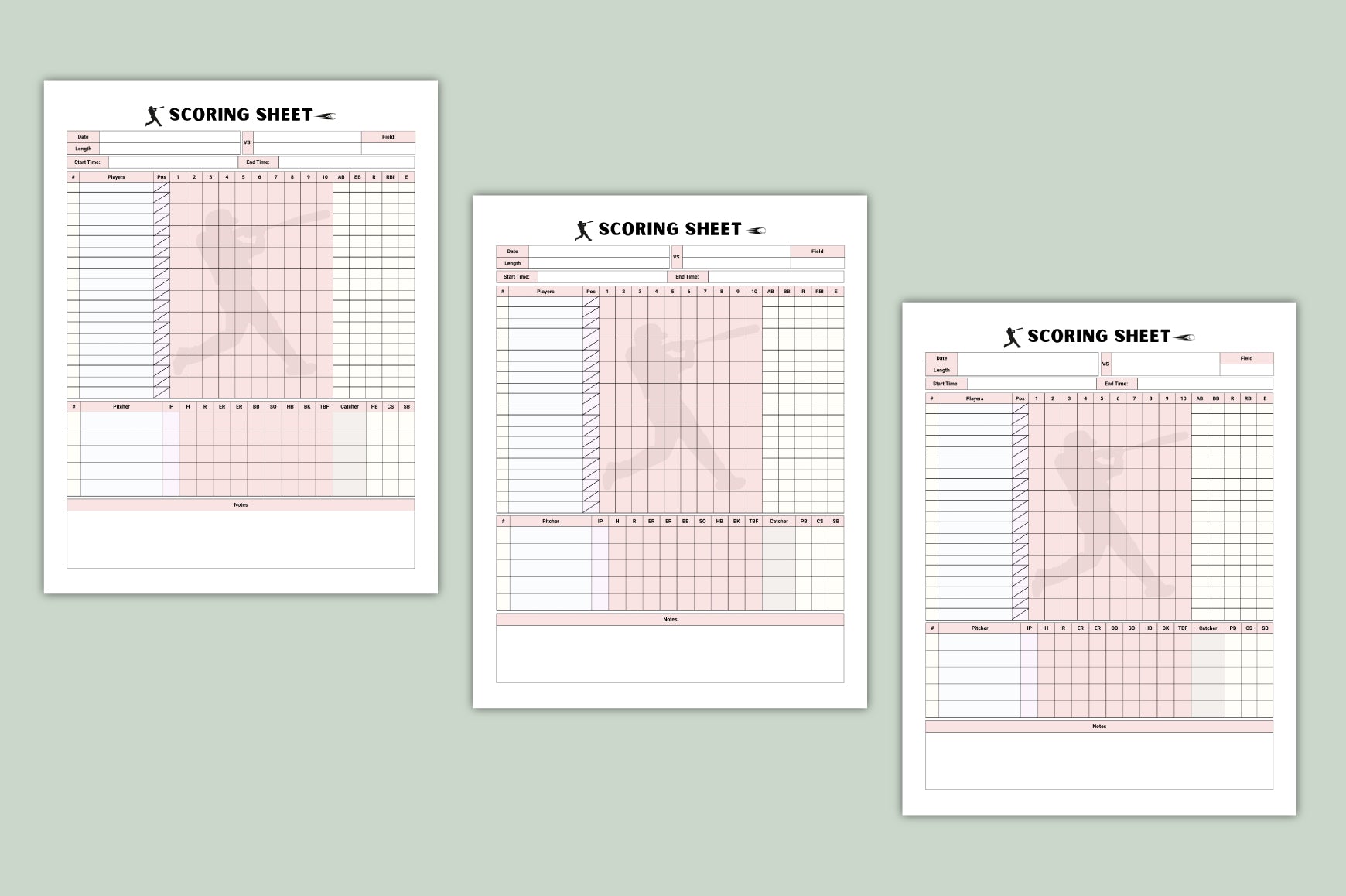 Diamond Stats Baseball Scoring Journal