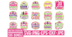 Easter Stickers Design Bundle - CraftNest - Digital Crafting and Art
