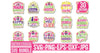 Easter Stickers Design Bundle