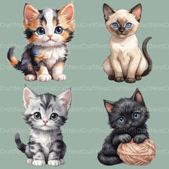 Kittens Clipart Bundle 5 - CraftNest - Digital Crafting and Art