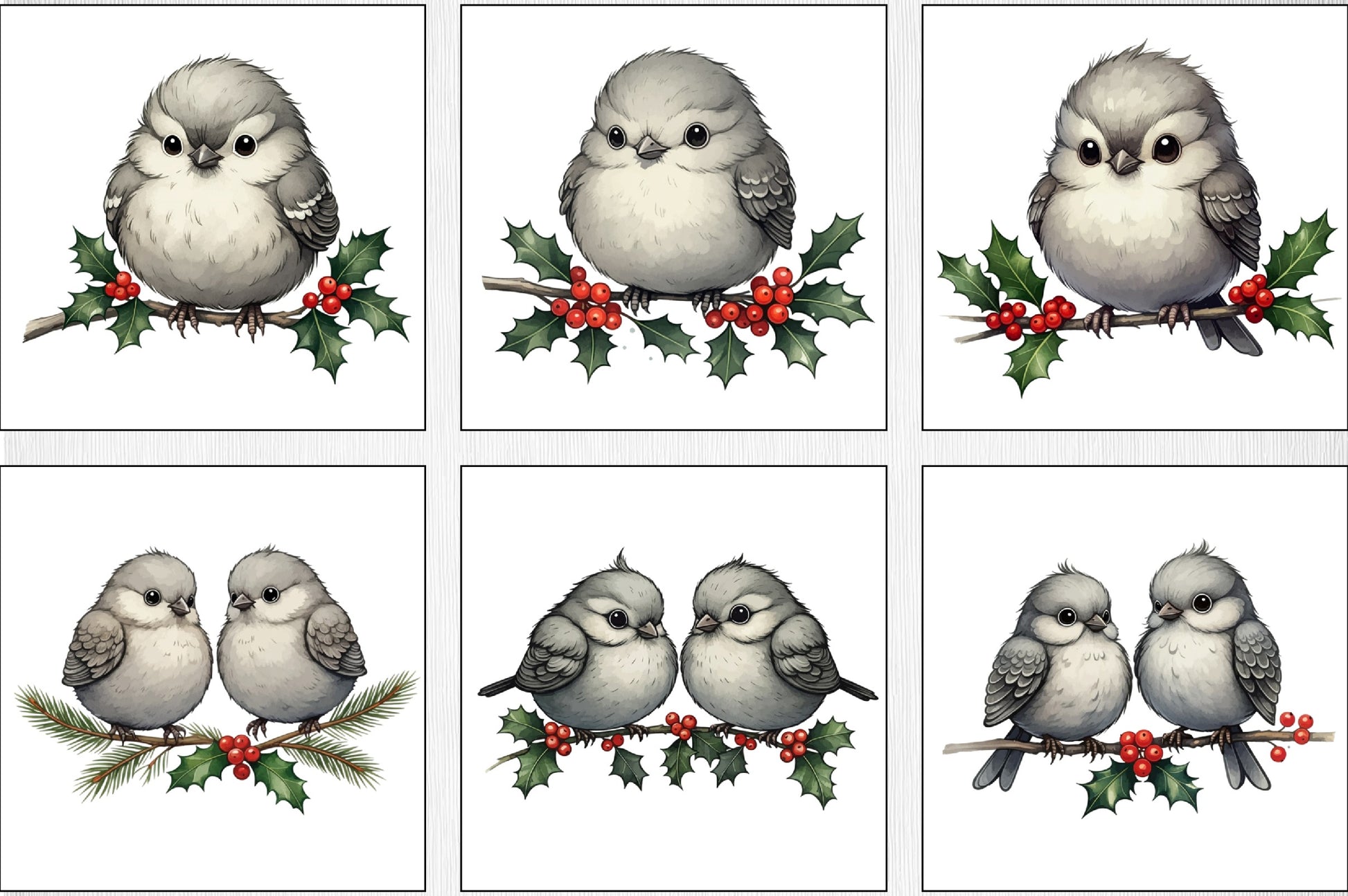 Cute Christmas Bird Clipart Bundle - CraftNest - Digital Crafting and Art