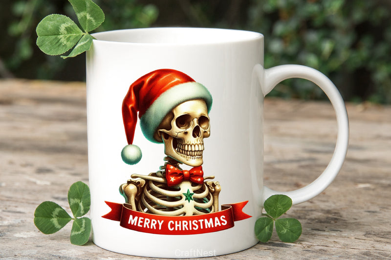 Retro Christmas Skeleton Clipart Bundle 2 - CraftNest - Digital Crafting and Art
