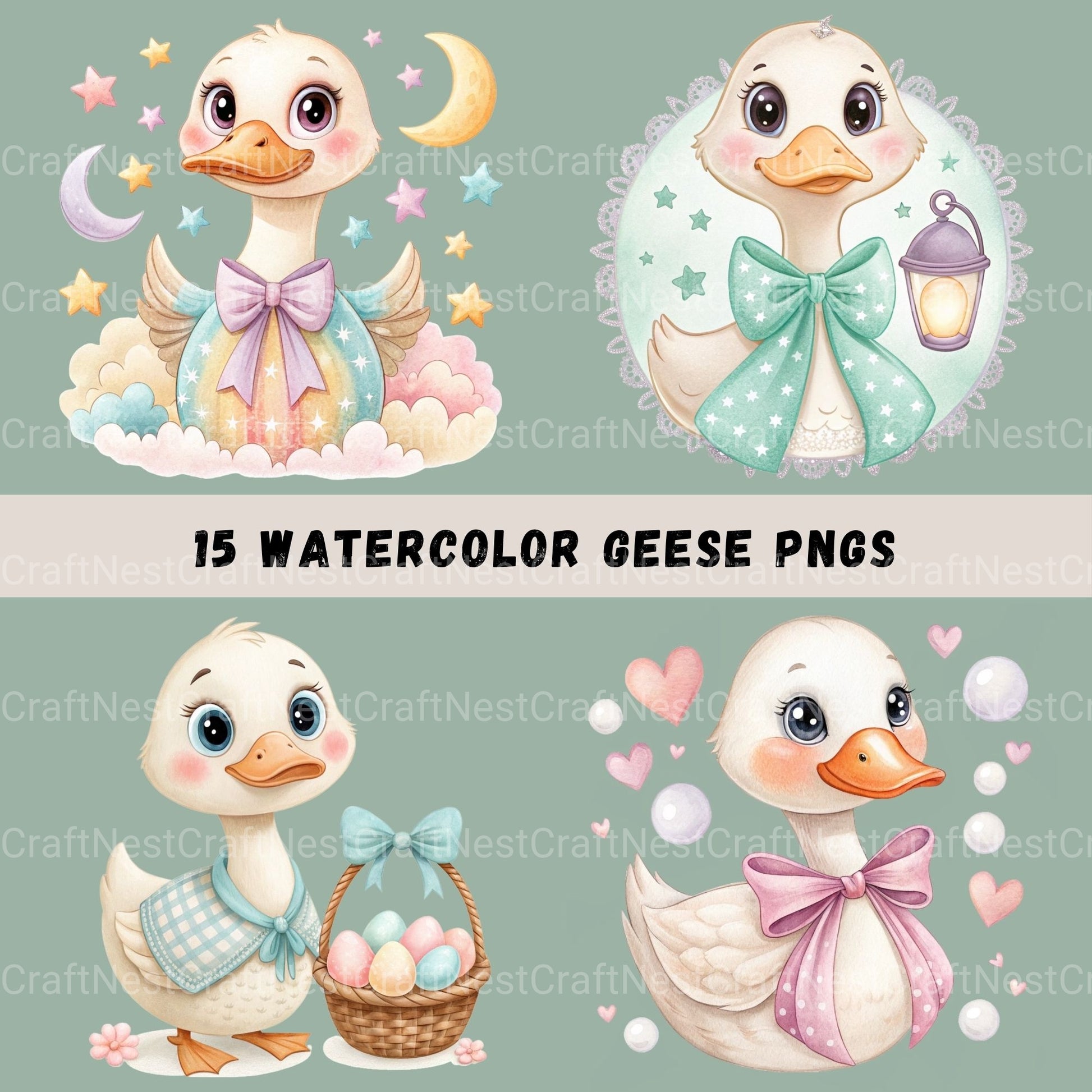 Goose Nursery Clipart Bundle - CraftNest - Digital Crafting and Art