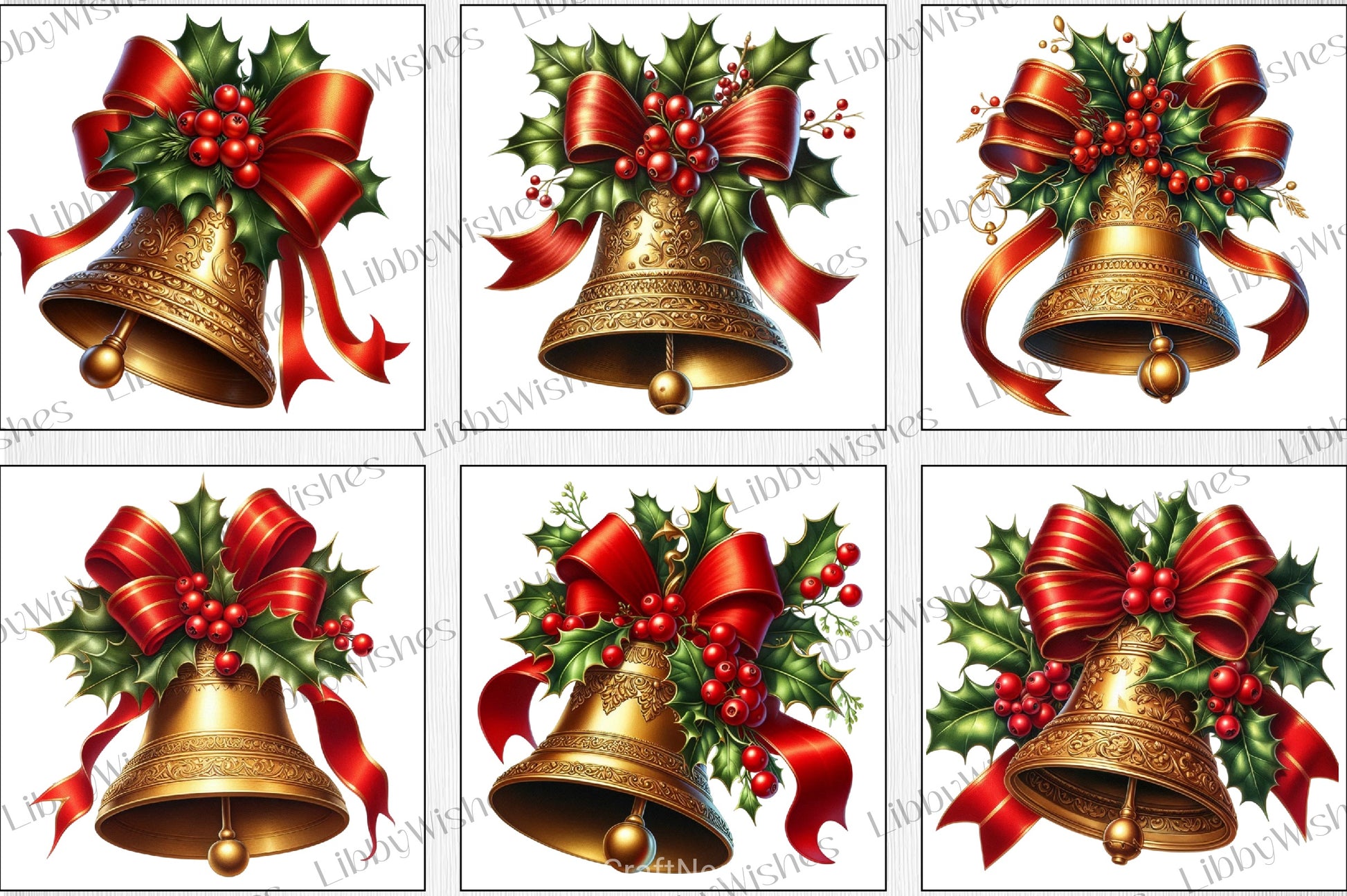 Christmas Bells Clipart Bundle - CraftNest - Digital Crafting and Art