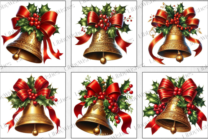 Christmas Bells Clipart Bundle - CraftNest - Digital Crafting and Art