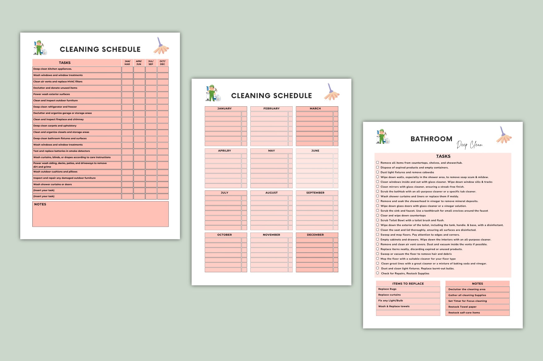 ADHD Home Cleaning Planner