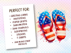 American Flip Flops Clipart Bundle - CraftNest - Digital Crafting and Art