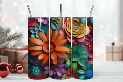 Flower Tumbler Wrap Bundle 8 - CraftNest - Digital Crafting and Art