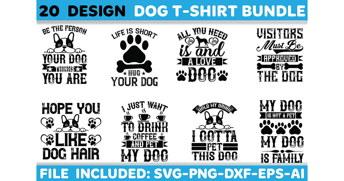 Dog T-Shirt Bundle 4 - CraftNest - Digital Crafting and Art