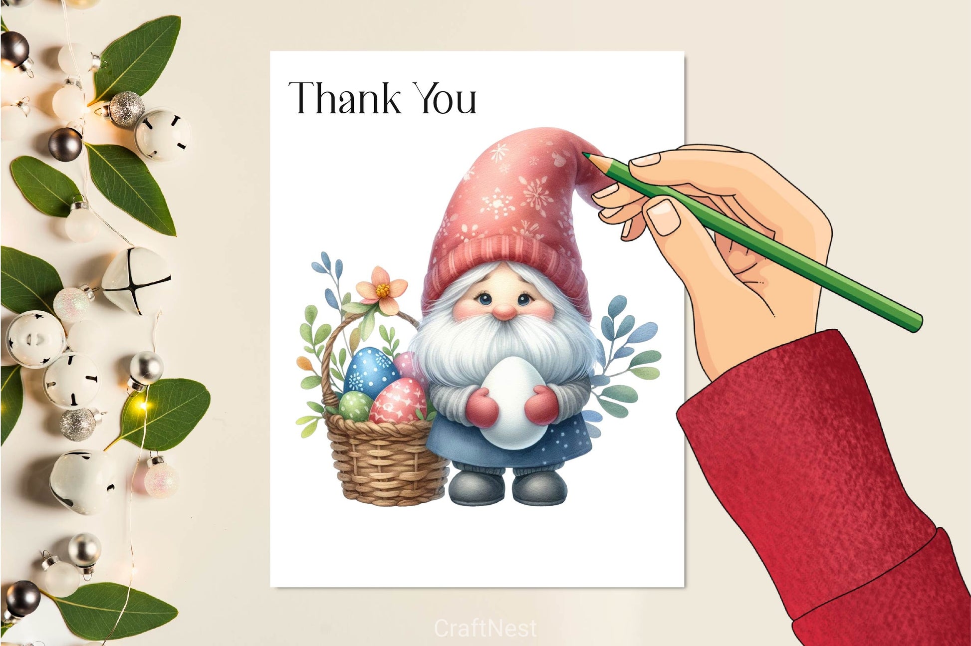 Watercolour Easter Gnomes Clipart Bundle - CraftNest - Digital Crafting and Art