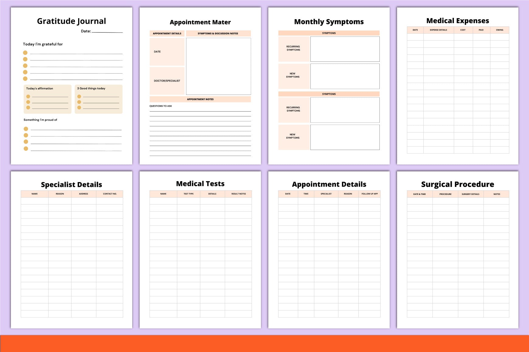 Personal Details Planner