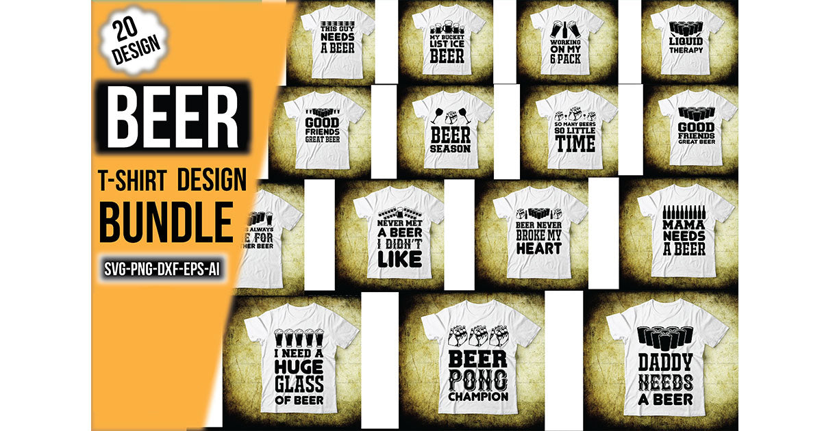 Beer T-Shirt Bundle - CraftNest - Digital Crafting and Art