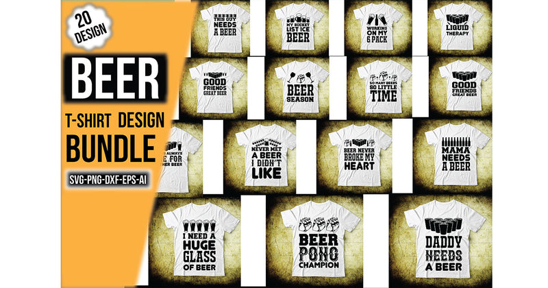 Beer T-Shirt Bundle - CraftNest - Digital Crafting and Art