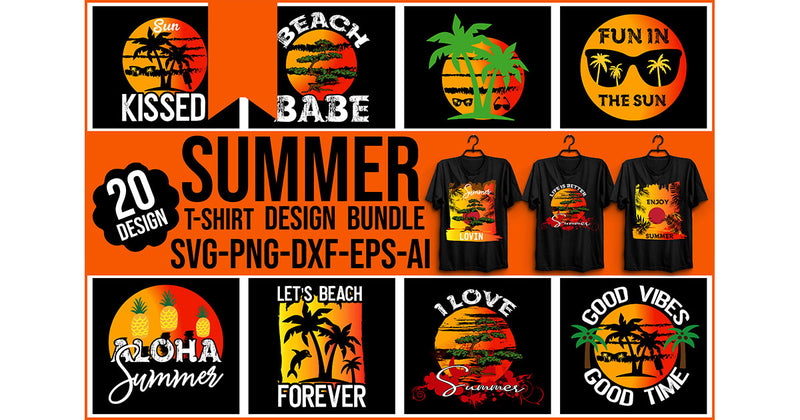 Summer T-Shirt Bundle - CraftNest - Digital Crafting and Art