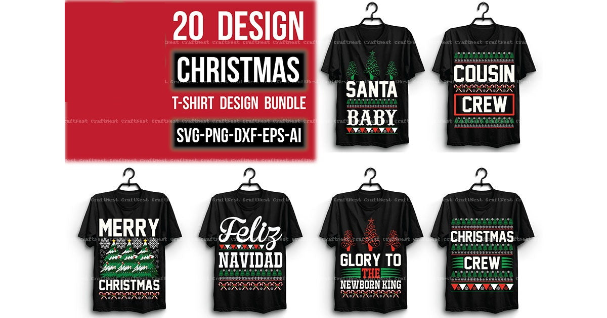 Christmas T-Shirt Design SVG Bundle 7