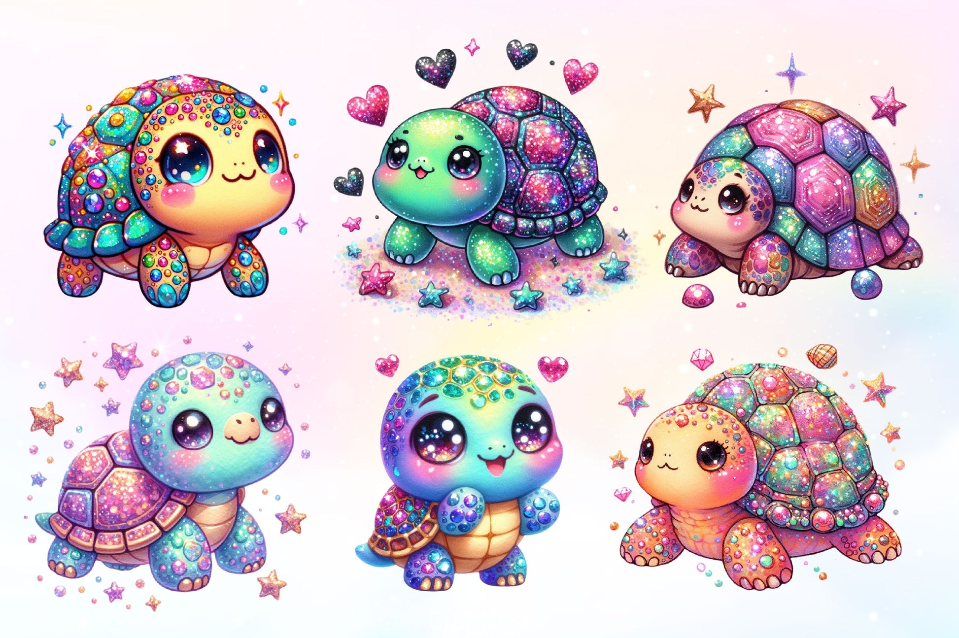 Cute Sea Turtle Clipart Bundle 2 - CraftNest - Digital Crafting and Art