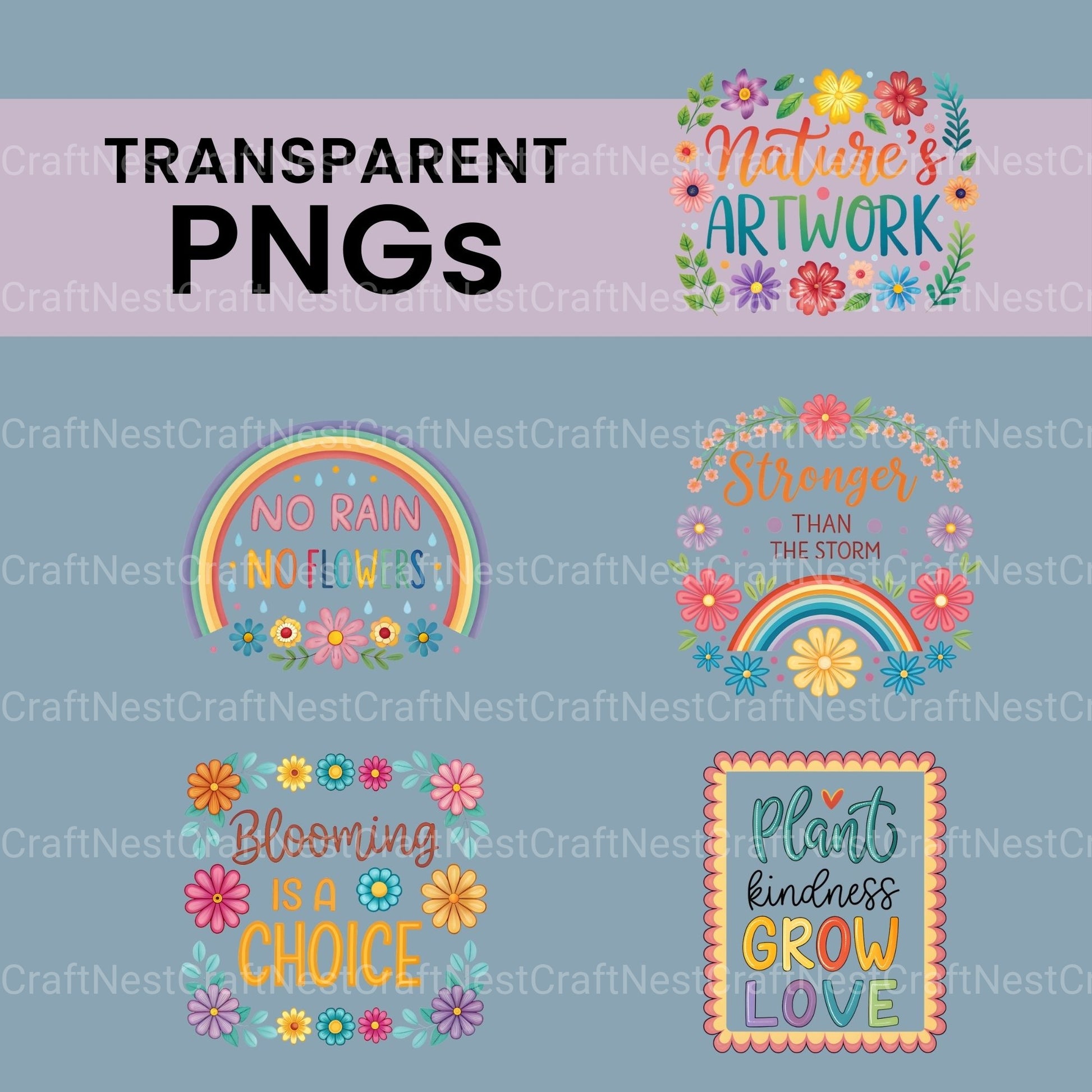 Flower Quotes Clipart Bundle - CraftNest - Digital Crafting and Art