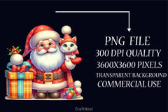 Funny Santa Christmas Clipart Bundle - CraftNest - Digital Crafting and Art