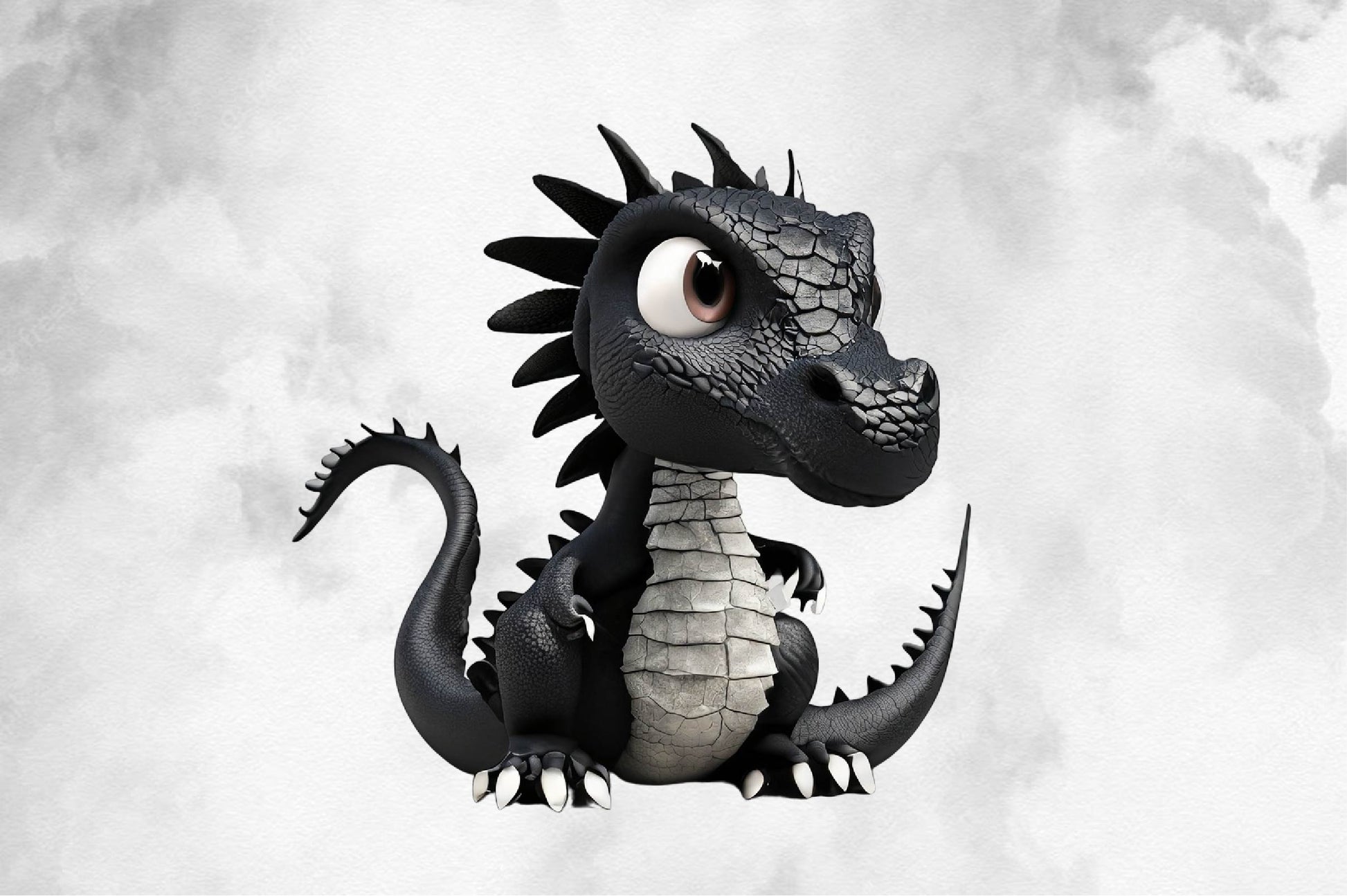 Baby Black Dragon Clipart Bundle - CraftNest - Digital Crafting and Art