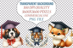 Graduation Animals Clipart Bundle - CraftNest - Digital Crafting and Art
