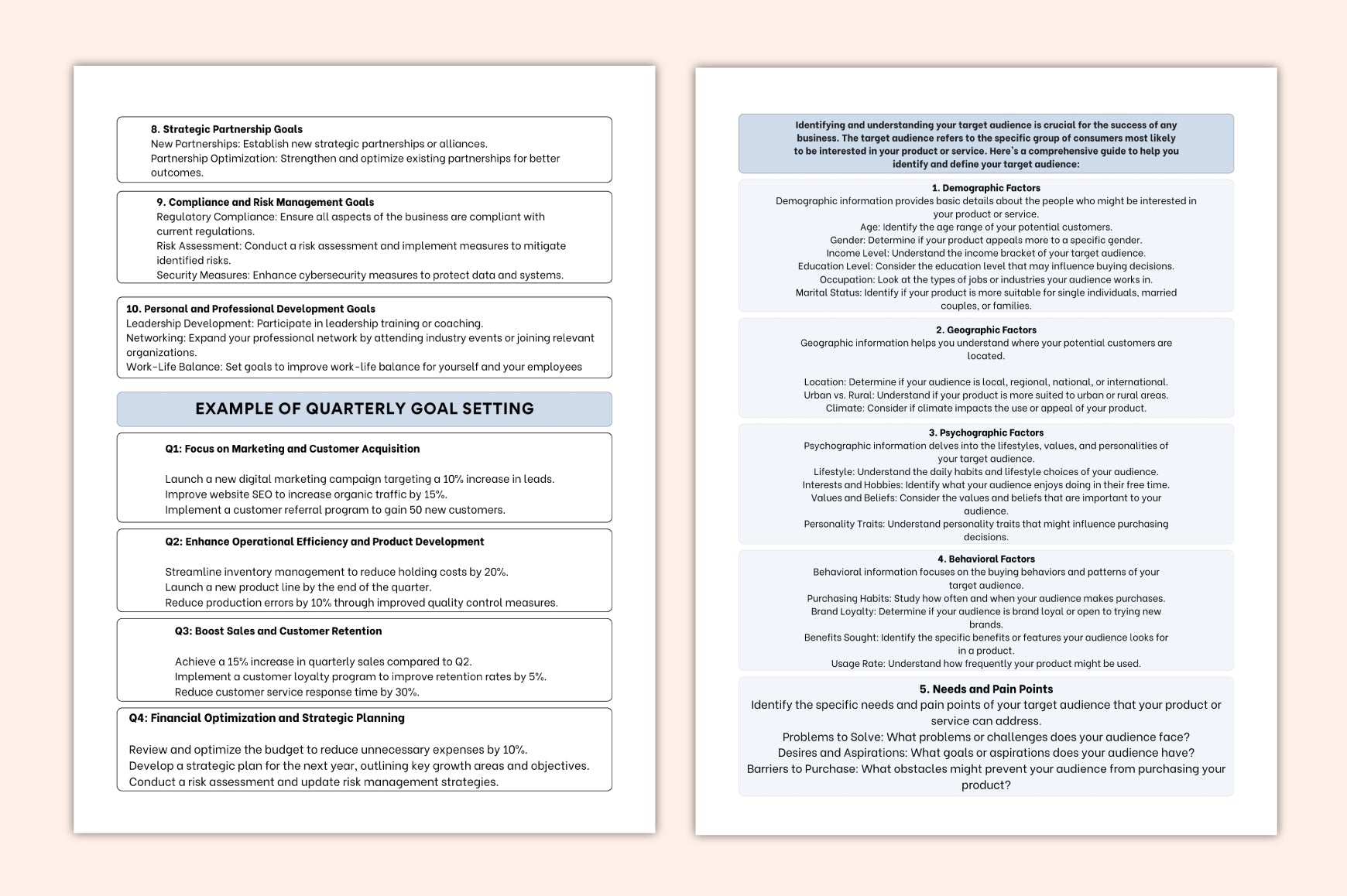 Business Development Workbook