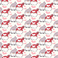 Valentines Day Gnome Seamless Digital Paper - CraftNest - Digital Crafting and Art
