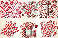 Candy Cane Clipart Bundle 2 - CraftNest - Digital Crafting and Art