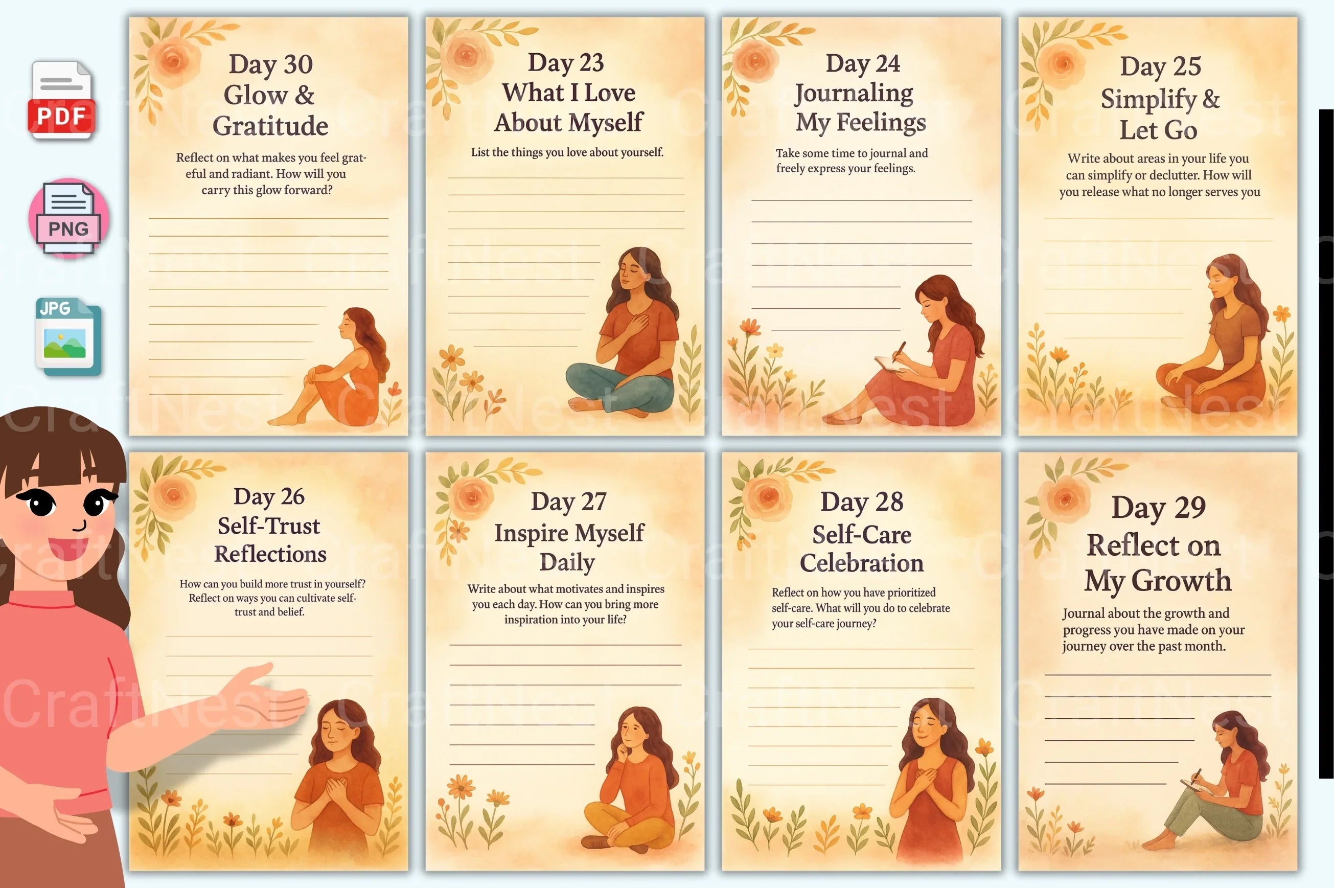 Days of Self-Love and Personal Growth - CraftNest - Digital Crafting and Art