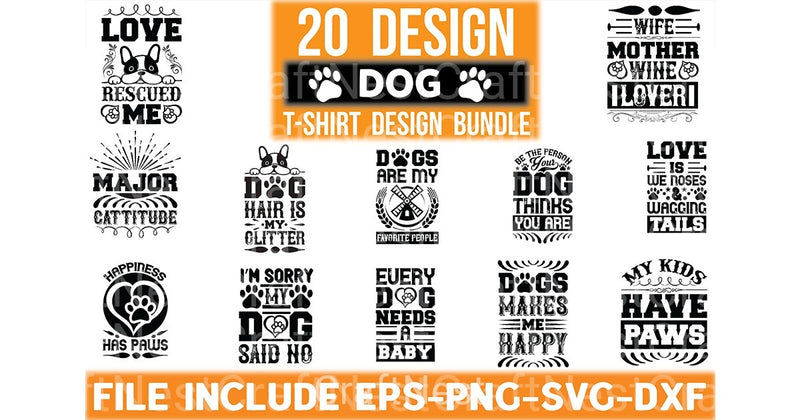 Dog Design Bundle - CraftNest - Digital Crafting and Art
