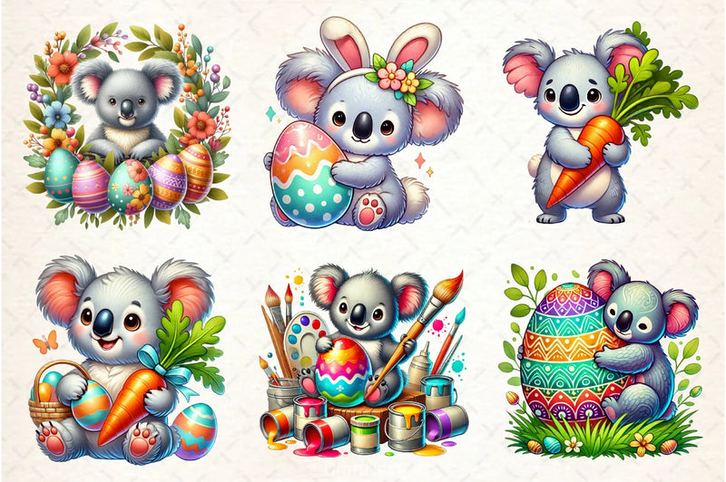 Koala Easter Clipart Bundle - CraftNest - Digital Crafting and Art