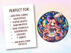Stained Glass Witch Clipart Bundle - CraftNest - Digital Crafting and Art