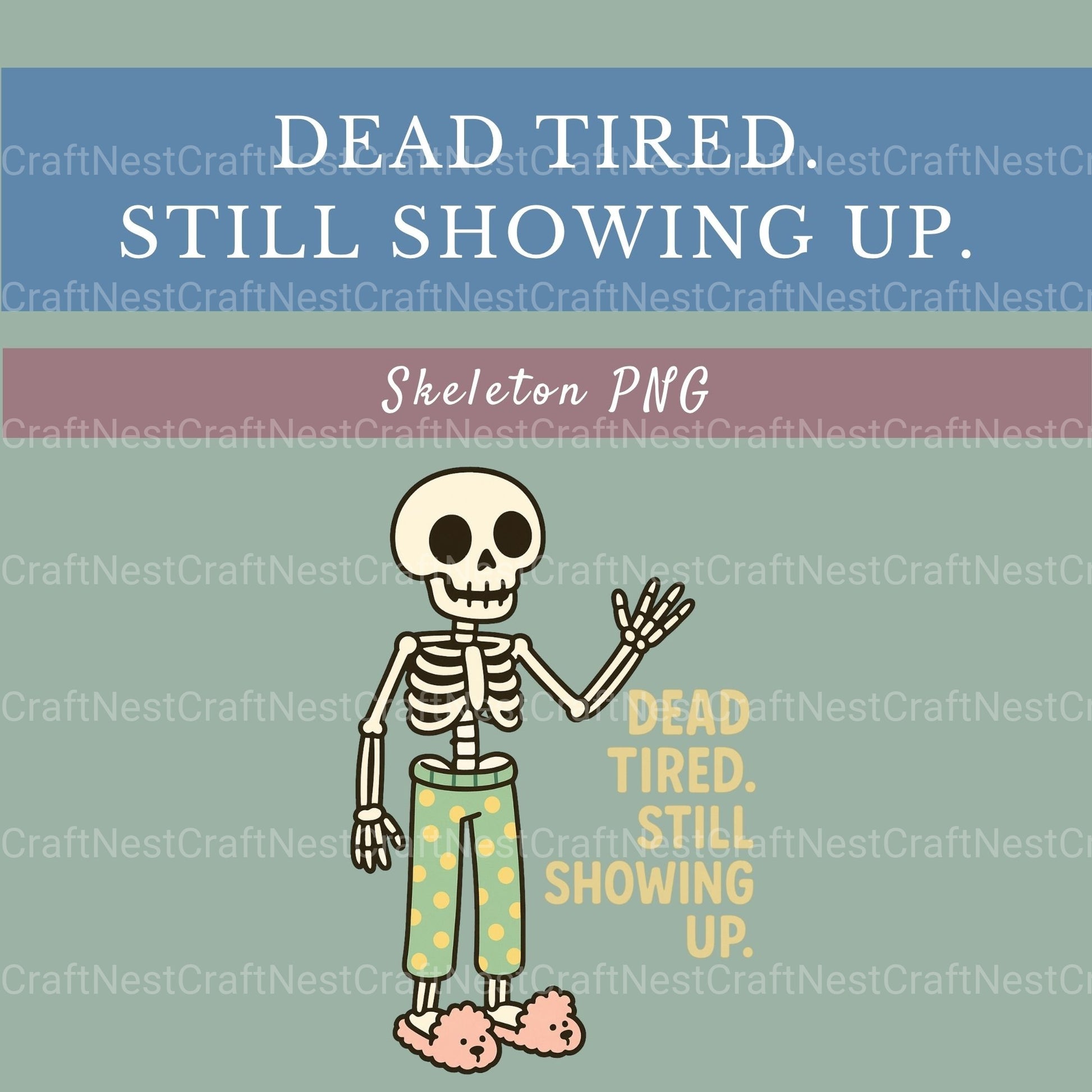 Dead Tired Skeleton Clipart Bundle - CraftNest - Digital Crafting and Art