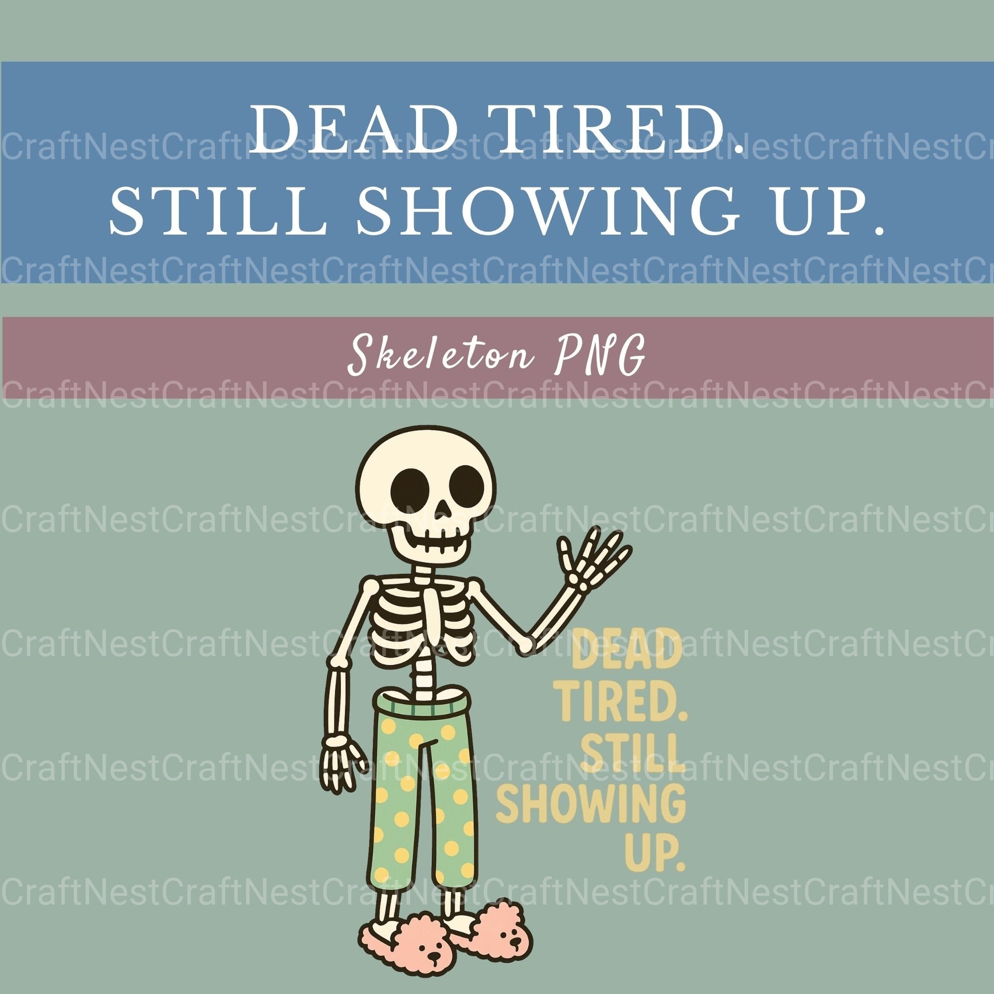 Dead Tired Skeleton Clipart Bundle - CraftNest - Digital Crafting and Art