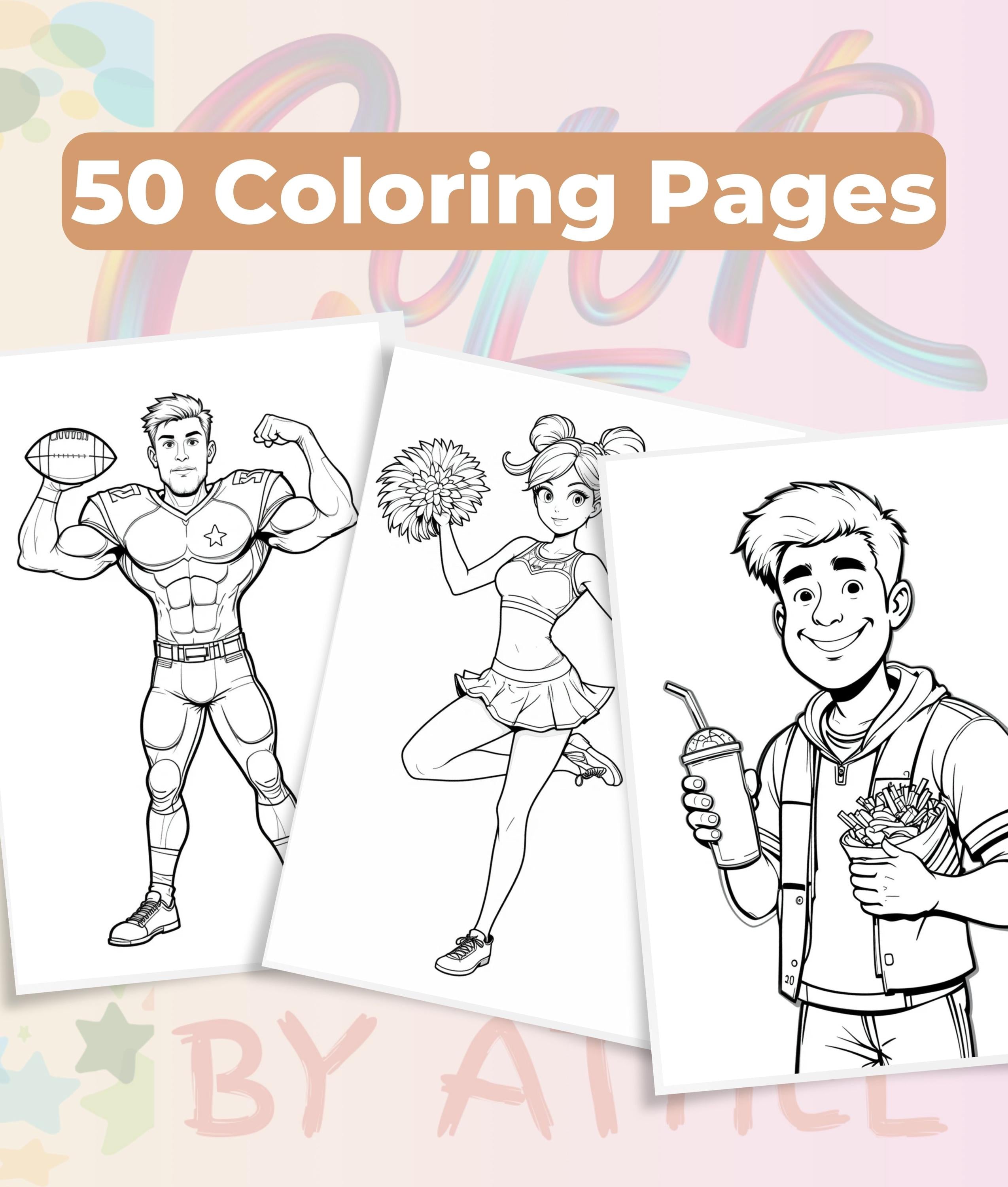 Football Season Coloring Books Bundle