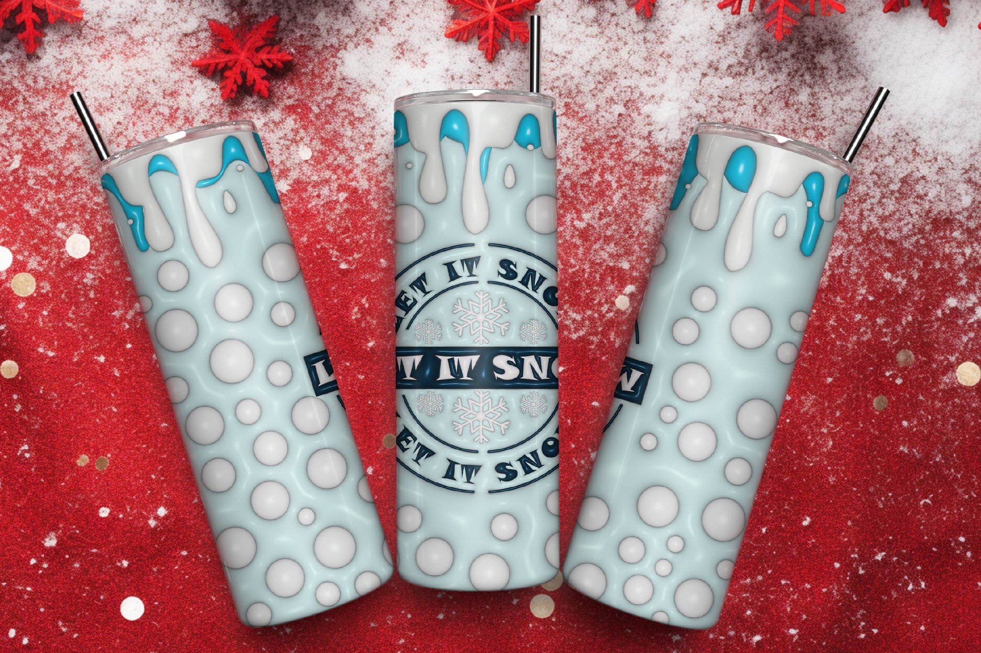 3D Inflated Christmas Tumbler Bundle 5 - CraftNest - Digital Crafting and Art