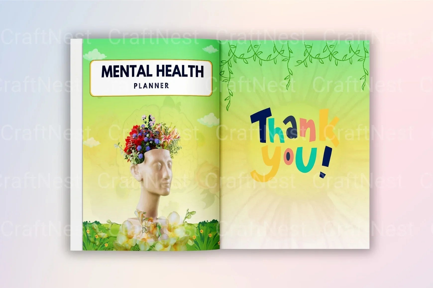 Mental Health Planner for Improved Well-being - CraftNest - Digital Crafting and Art
