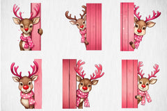 Peeking Reindeer Clipart Bundle - CraftNest - Digital Crafting and Art